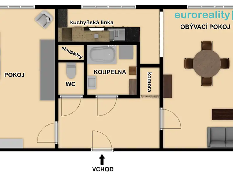 Prodej bytu 2+1 55 m², Plzeň – náhled fotky 3