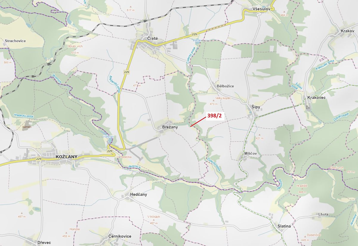 Dražba lesa 63 m², Břežany – fotka 1 z 3