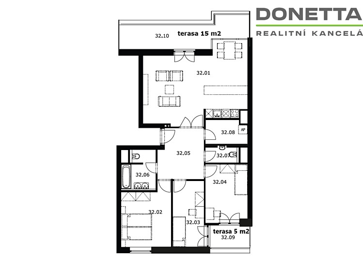 Wohnung 4+kk zum Kauf, 96 m² (5 von 8)