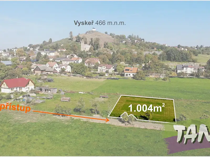 Prodej stavebního pozemku 1004 m², Vyskeř – náhled fotky 2