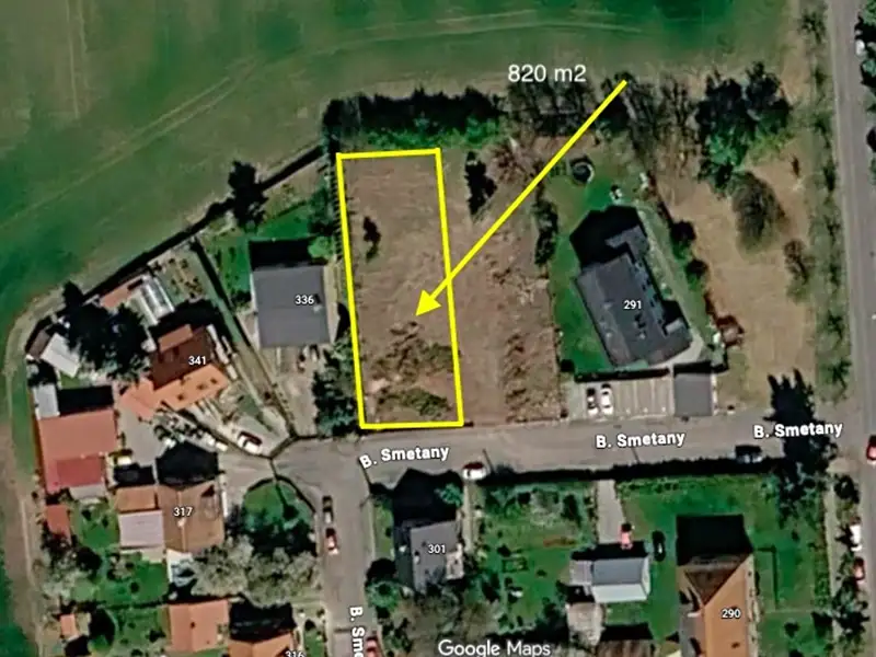 Prodej stavebního pozemku 820 m², Jeneč – náhled fotky 2
