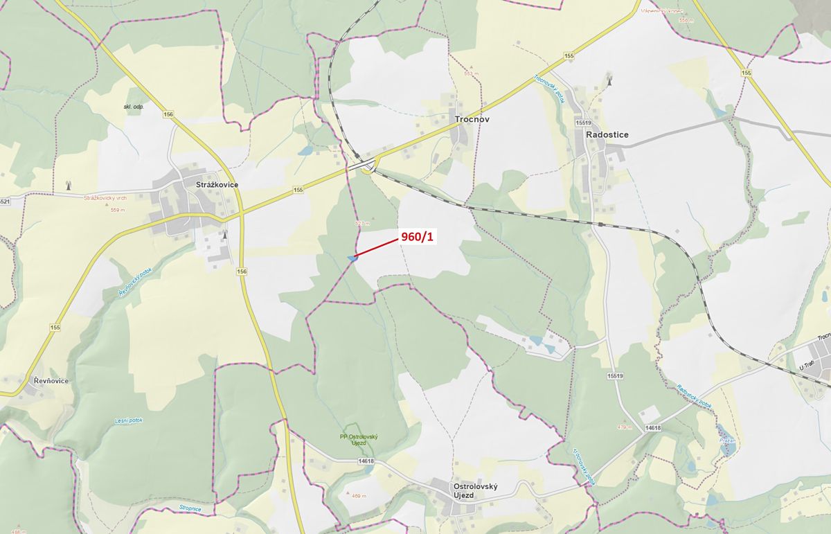 Dražba lesa 2342 m², Stehlovice – fotka 1 z 3