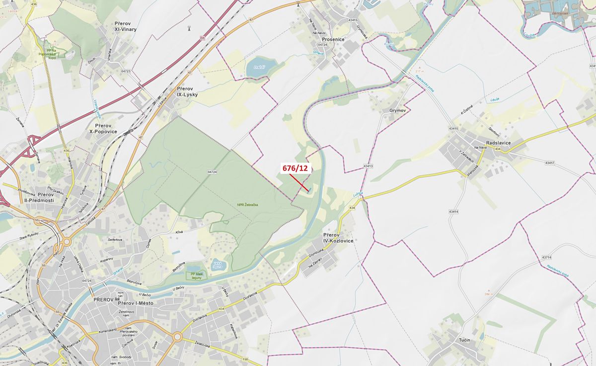 Dražba lesa 1145 m², Přerov – fotka 1 z 3
