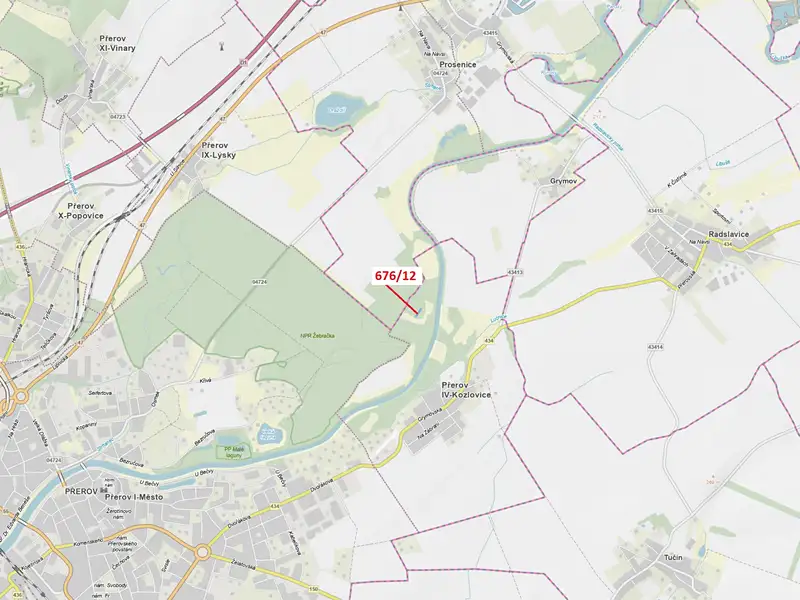 Dražba lesa 1145 m², Přerov – náhled fotky 1