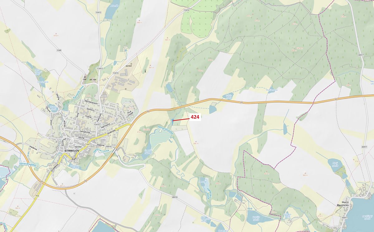 Dražba lesa 967 m², Strmilov – fotka 1 z 3