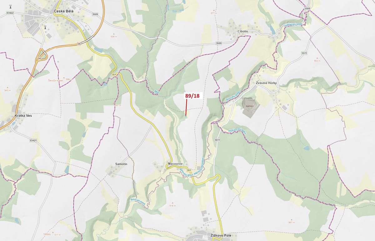 Dražba louky 212 m², Žižkovo Pole – fotka 1 z 3