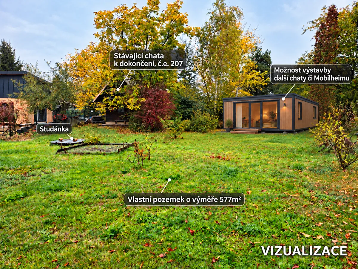 Prodej chaty 25 m², pozemek 577 m²