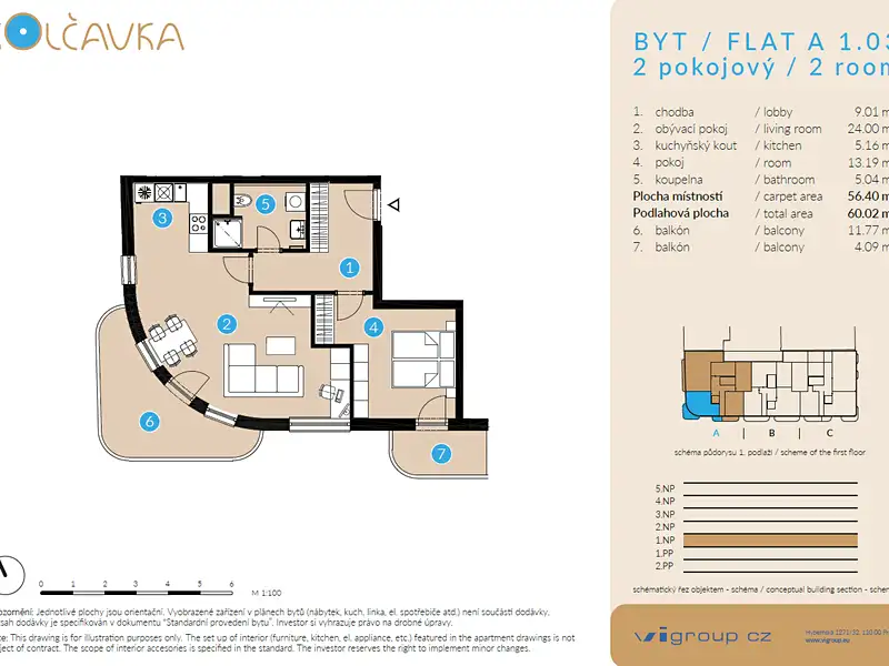 Prodej bytu 2+kk 56 m², Praha – náhled fotky 2