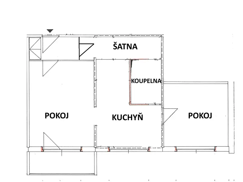 Pronájem bytu 2+1 52 m², Přerov – náhled fotky 3