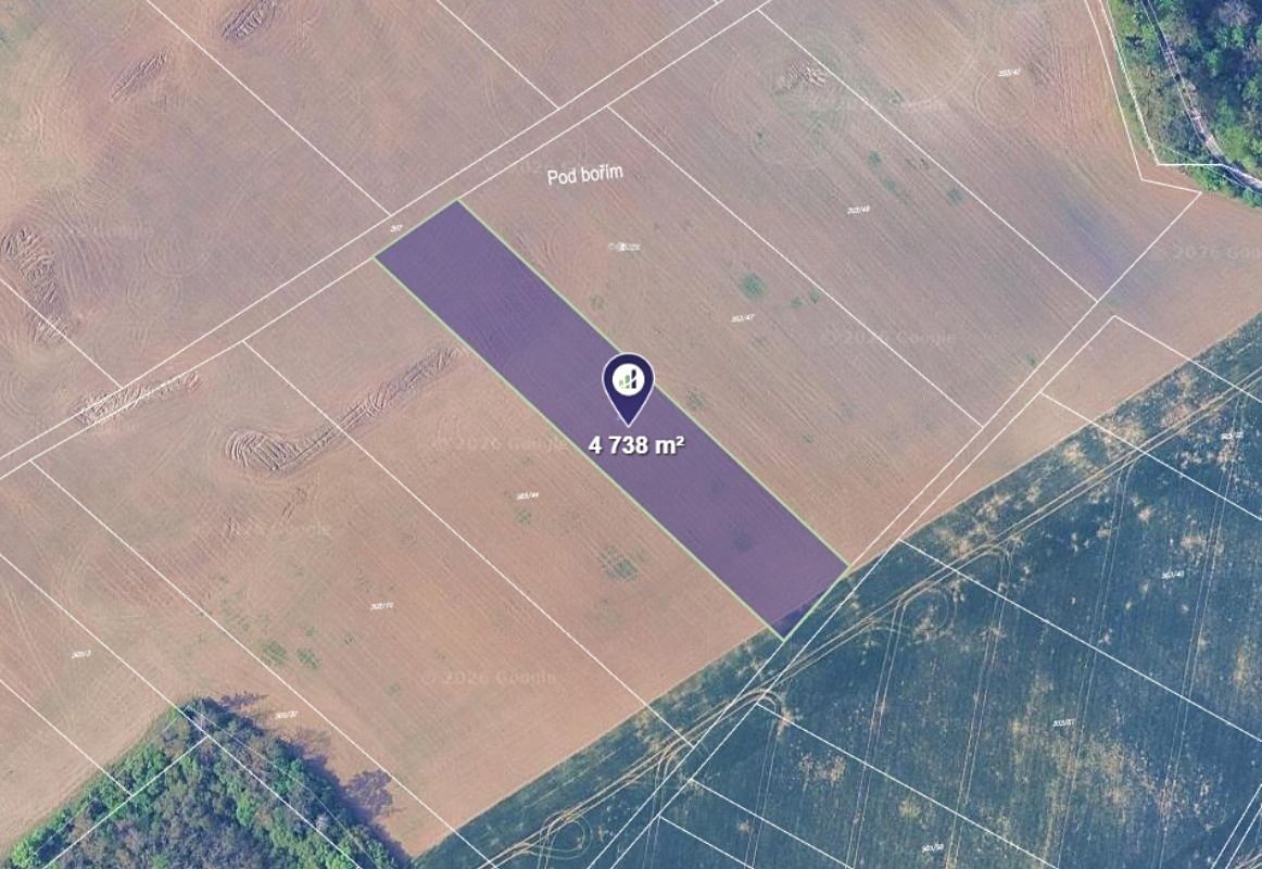 Prodej pole 4738 m², Čebín – fotka 1 z 3