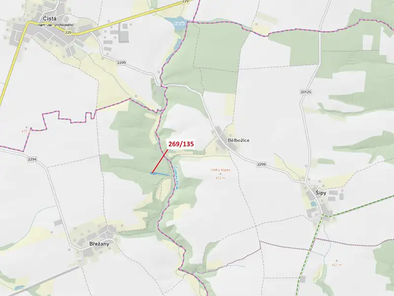 Dražba lesa 2783 m², Břežany – náhled fotky 1
