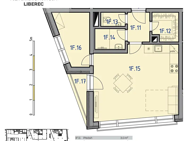 Prodej bytu 2+kk 49 m², Liberec – náhled fotky 3