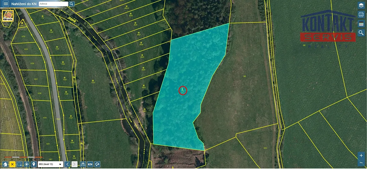 Prodej lesa 9664 m²