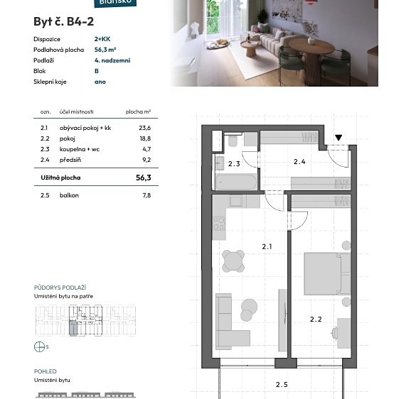Prodej bytu 3+kk, 78 m² (2 z 18)