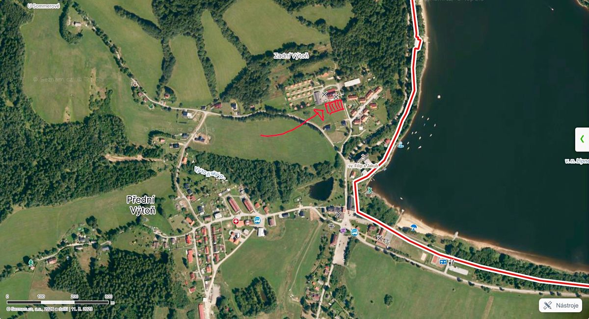 Prodej stavebního pozemku 1247 m², Přední Výtoň – fotka 1 z 3