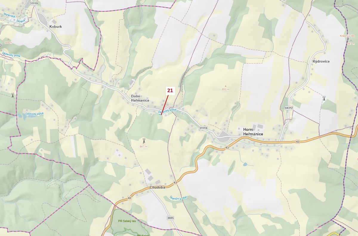Dražba lesa 187 m², Horní Heřmanice – fotka 1 z 3