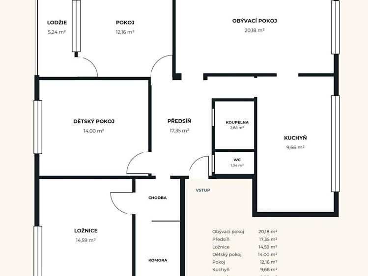 Wohnung 4+1 zum Kauf, 92 m² (13 von 20)