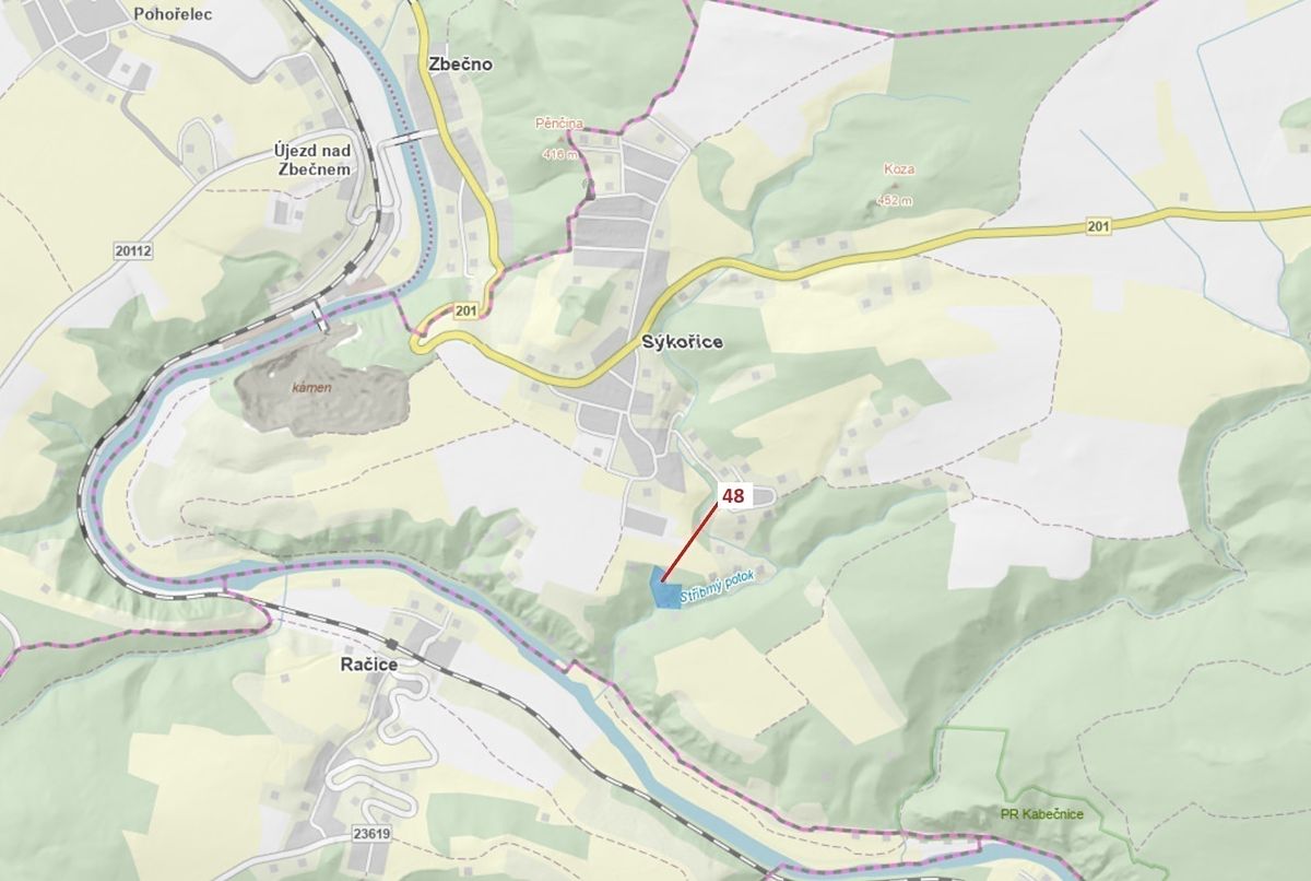 Dražba lesa 8962 m², Sýkořice – fotka 1 z 3