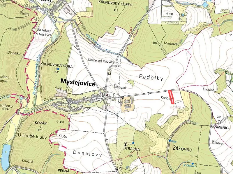 Prodej pole 5212 m², Myslejovice – náhled fotky 2
