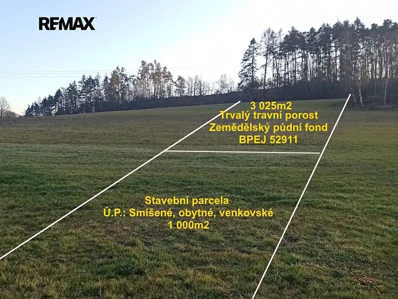 Prodej stavebního pozemku 4025 m², Svatý Jan – náhled fotky 2