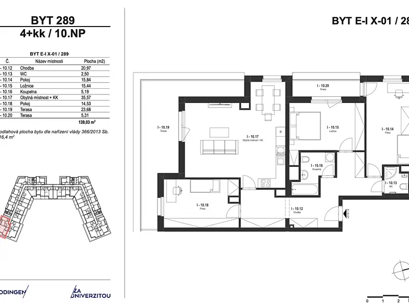 Prodej bytu 4+kk 132 m², České Budějovice – náhled fotky 3