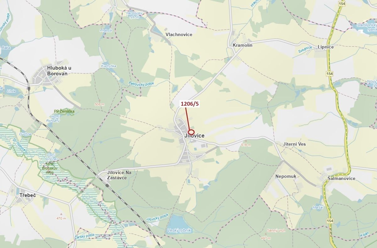 Dražba zahrady 95 m², Jílovice – fotka 1 z 3