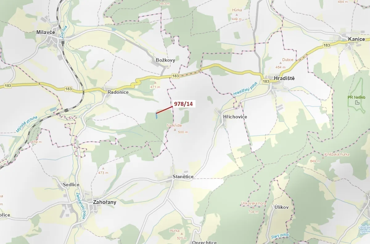 Dražba lesa 2762 m²