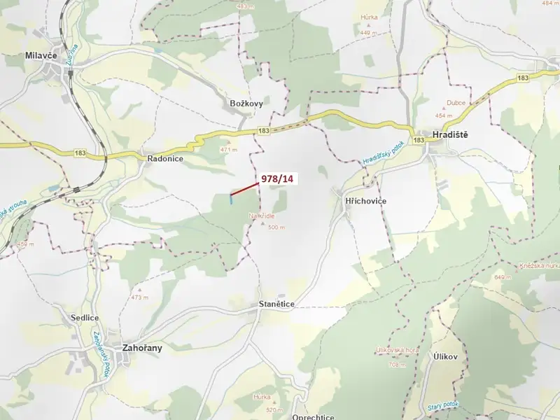 Dražba lesa 2762 m², Milavče – náhled fotky 1