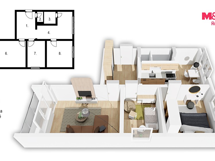 Квартира 3+1 на продаж, 60 м² (6 з 27)