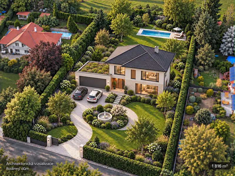 Prodej stavebního pozemku 1816 m², Černošice – náhled fotky 2