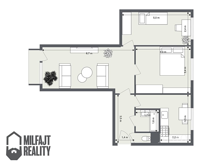 Wohnung 3+1 zur Miete, 65 m² (14 von 18)