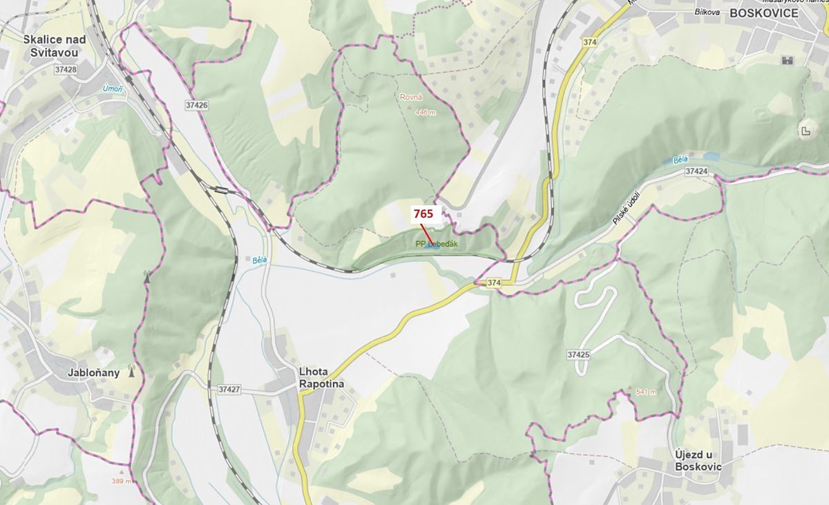 Dražba lesa 1793 m², Lhota Rapotina – fotka 1 z 3