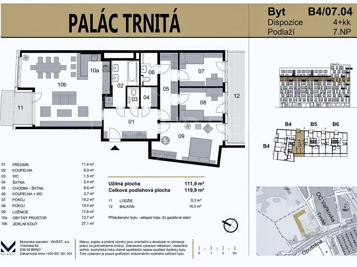 Prodej bytu 4+kk 119 m² – fotografie 3
