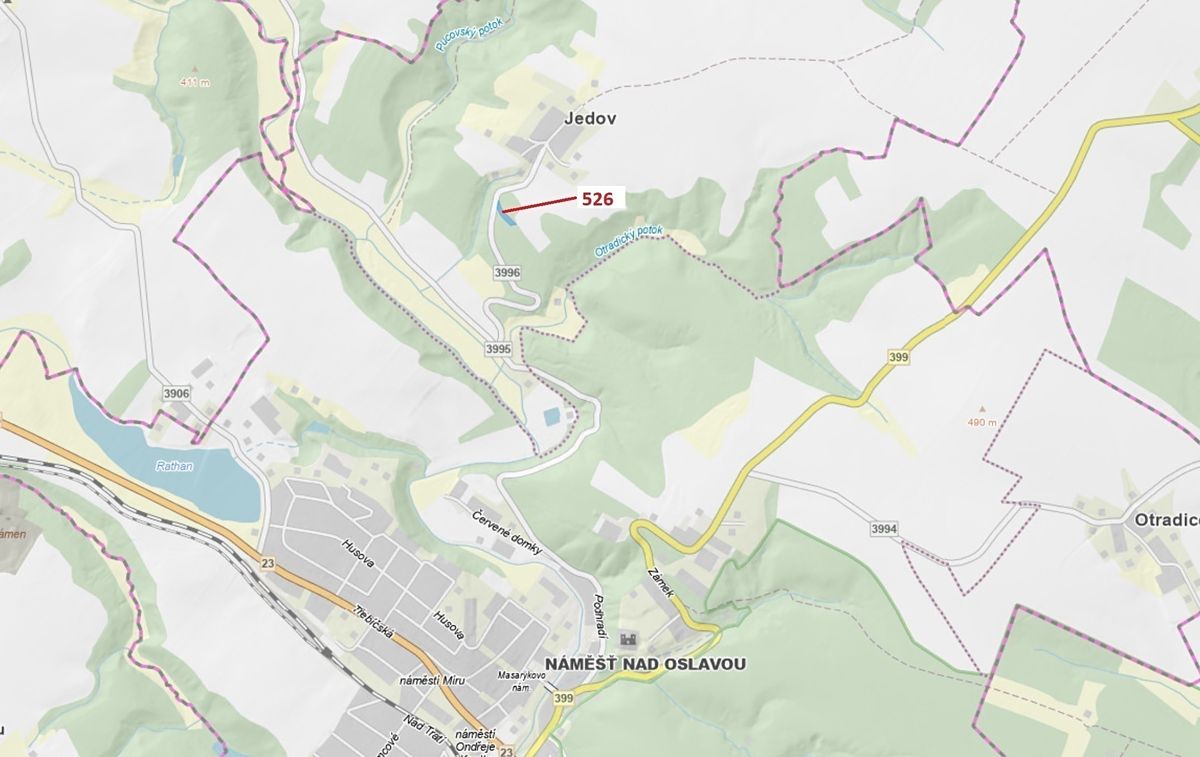 Dražba lesa 1796 m², Náměšť nad Oslavou – fotka 1 z 3