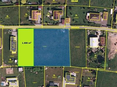 Prodej stavebního pozemku 1300 m²