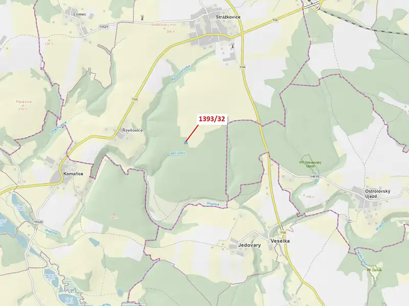 Dražba lesa 1388 m², Stehlovice – náhled fotky 1