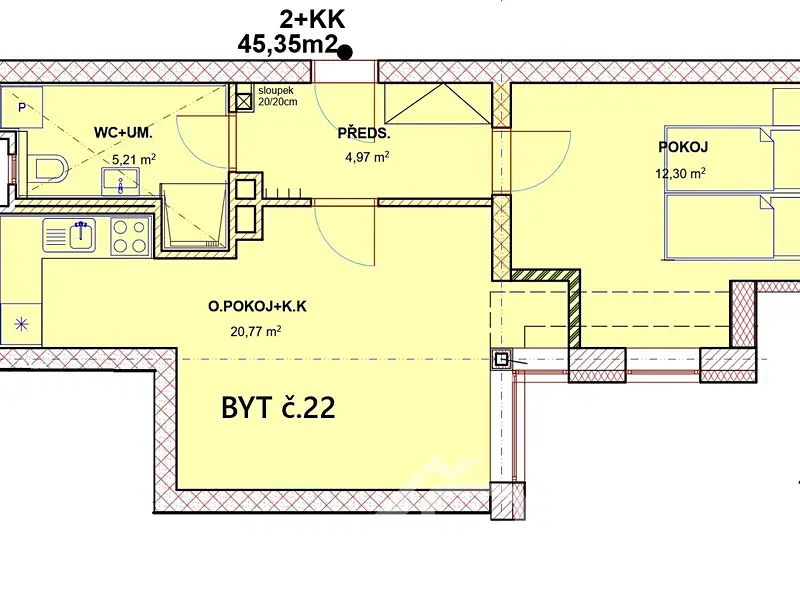 Prodej bytu 2+kk 45 m², Kašperské Hory – náhled fotky 2