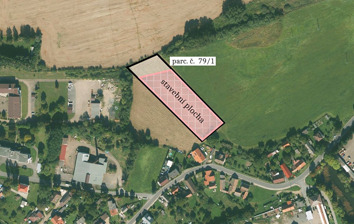 Prodej stavebního pozemku 6448 m², Břasy – fotka 1 z 3