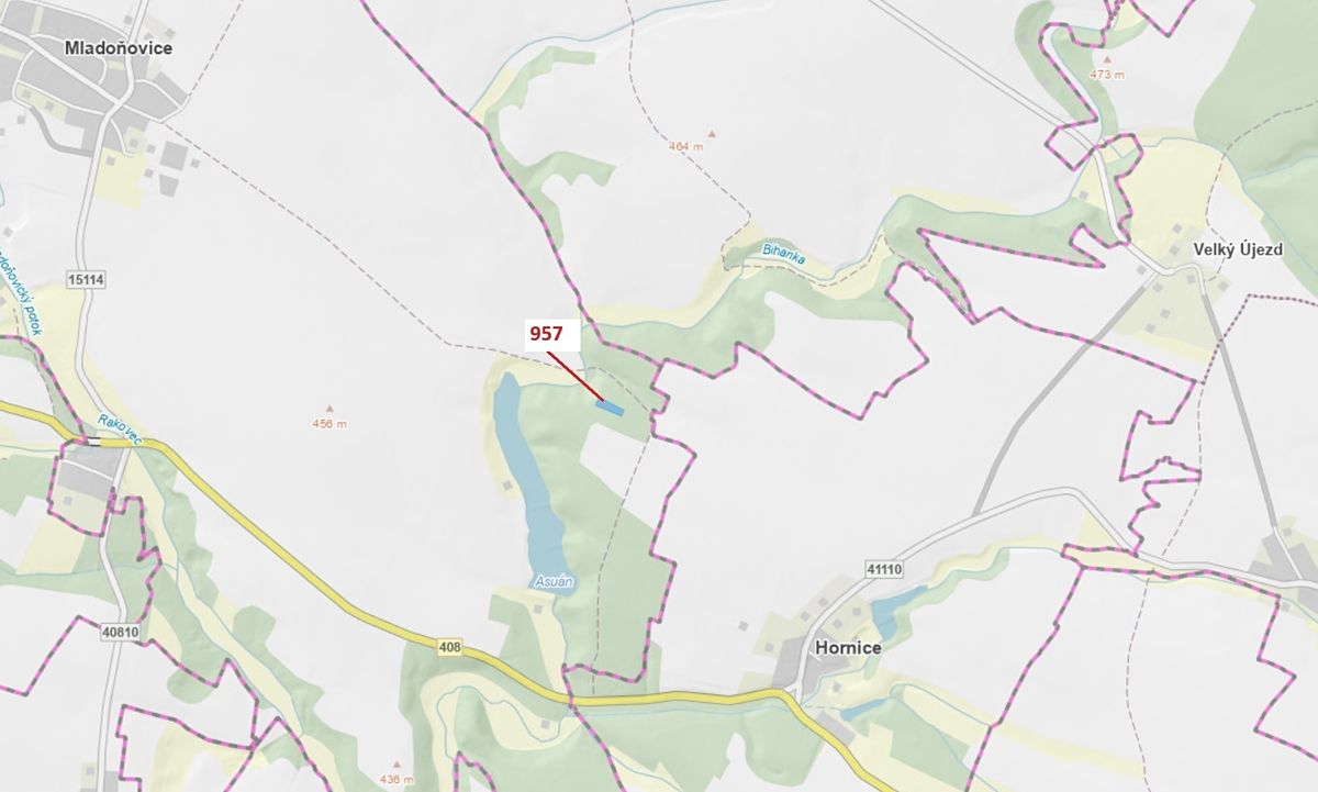 Dražba lesa 2344 m², Mladoňovice – fotka 1 z 3