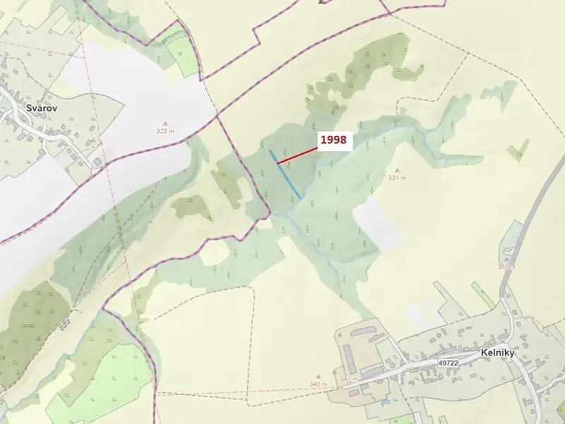 Dražba lesa 1069 m², Kelníky – náhled fotky 1