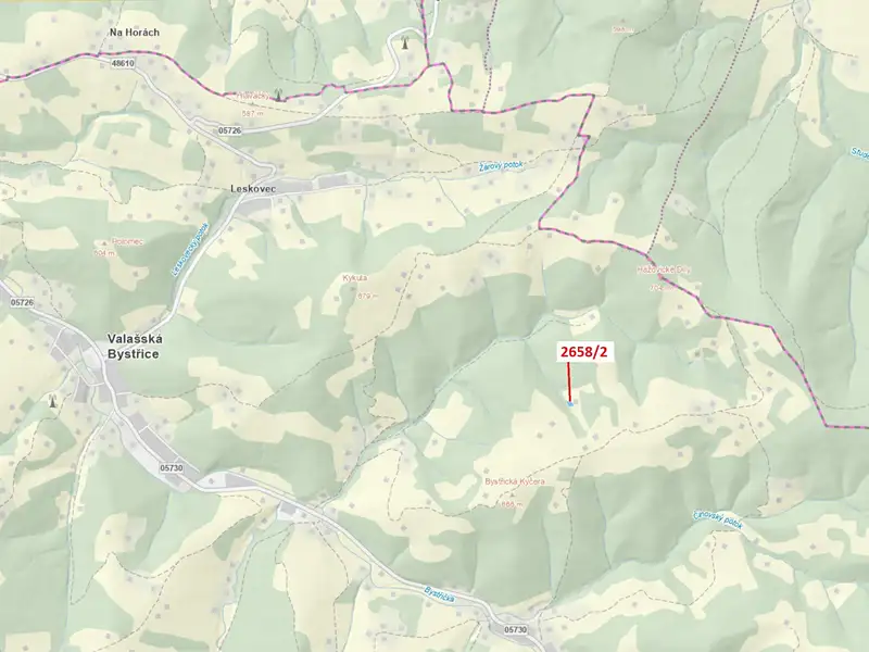 Dražba louky 465 m², Valašská Bystřice – náhled fotky 1