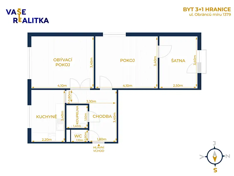 Prodej bytu 2+1 51 m², Hranice – náhled fotky 2