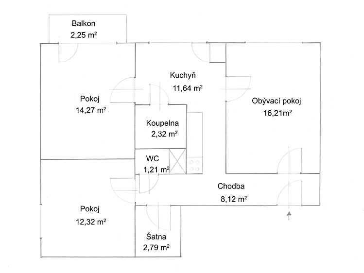 Квартира 3+1 на продаж, 73 м² (17 з 26)