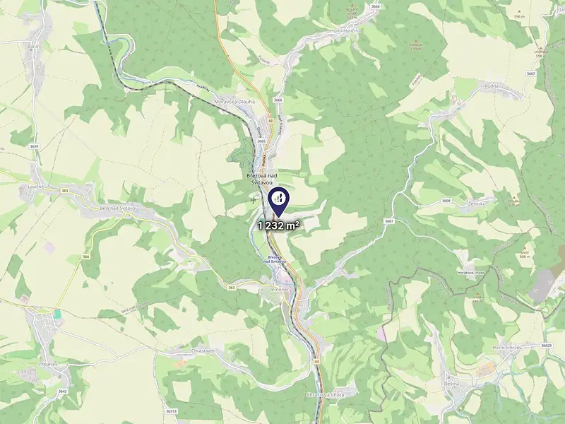Prodej pozemku 1232 m², Březová nad Svitavou – náhled fotky 3
