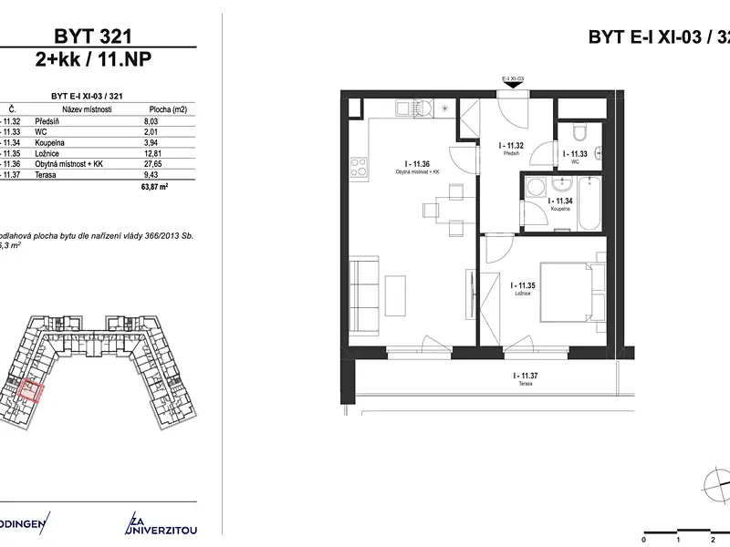 Prodej bytu 2+kk 56 m², České Budějovice – náhled fotky 3