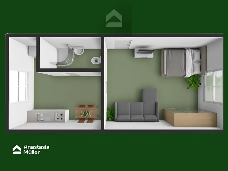 Pronájem bytu 1+1 32 m², Plzeň – náhled fotky 2