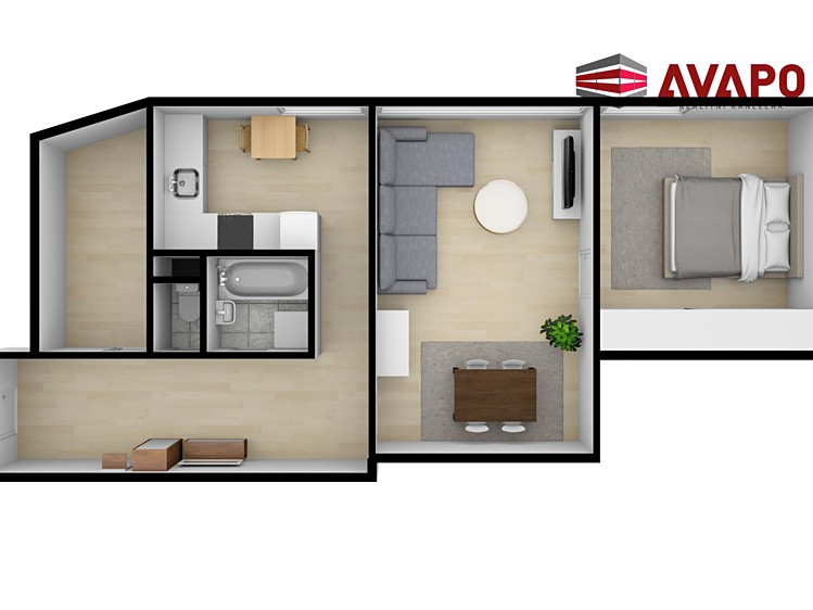 Pronájem bytu 2+1, 59 m² (2 z 16)
