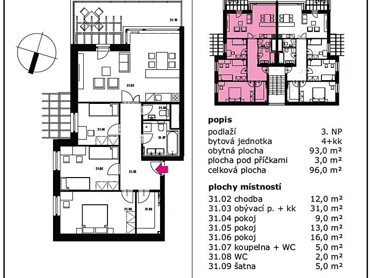 Wohnung 4+kk zum Kauf, 96 m² (5 von 13)