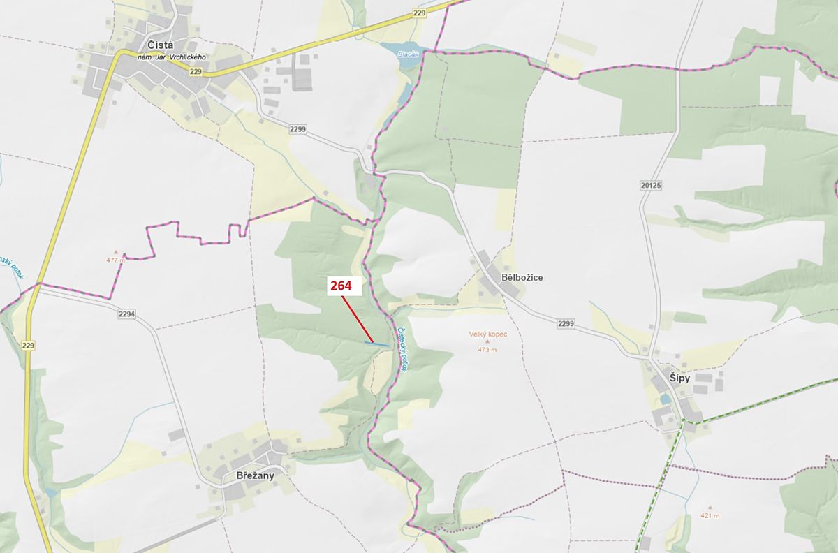 Dražba pozemku 854 m², Břežany – fotka 1 z 3