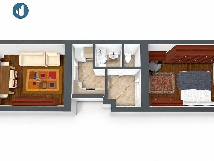 Квартира 2+kk в оренду, 44 м² (16 з 16)